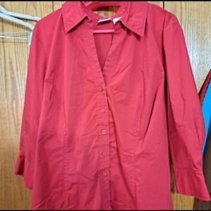 💚Worthington button up blouse 1X